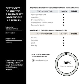 Toniiq Resvératrol Trans 1000mg dans un cadre de vie active