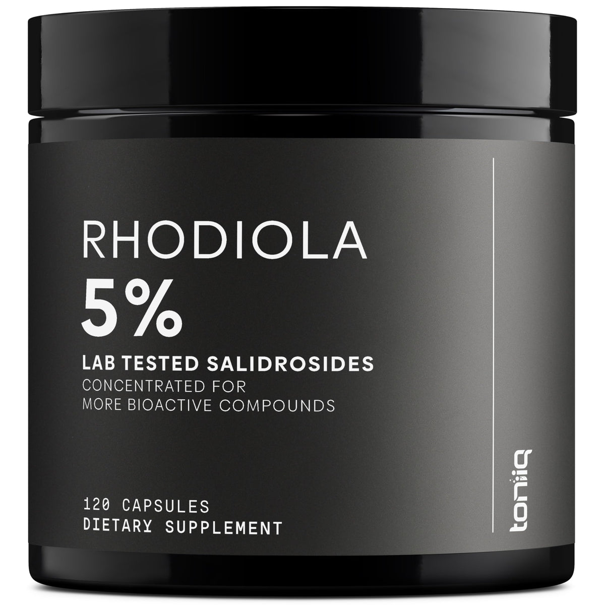 Toniiq Rhodiola Rosea 600mg capsules front view