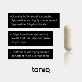 Toniiq spermidine 22mg vue latérale