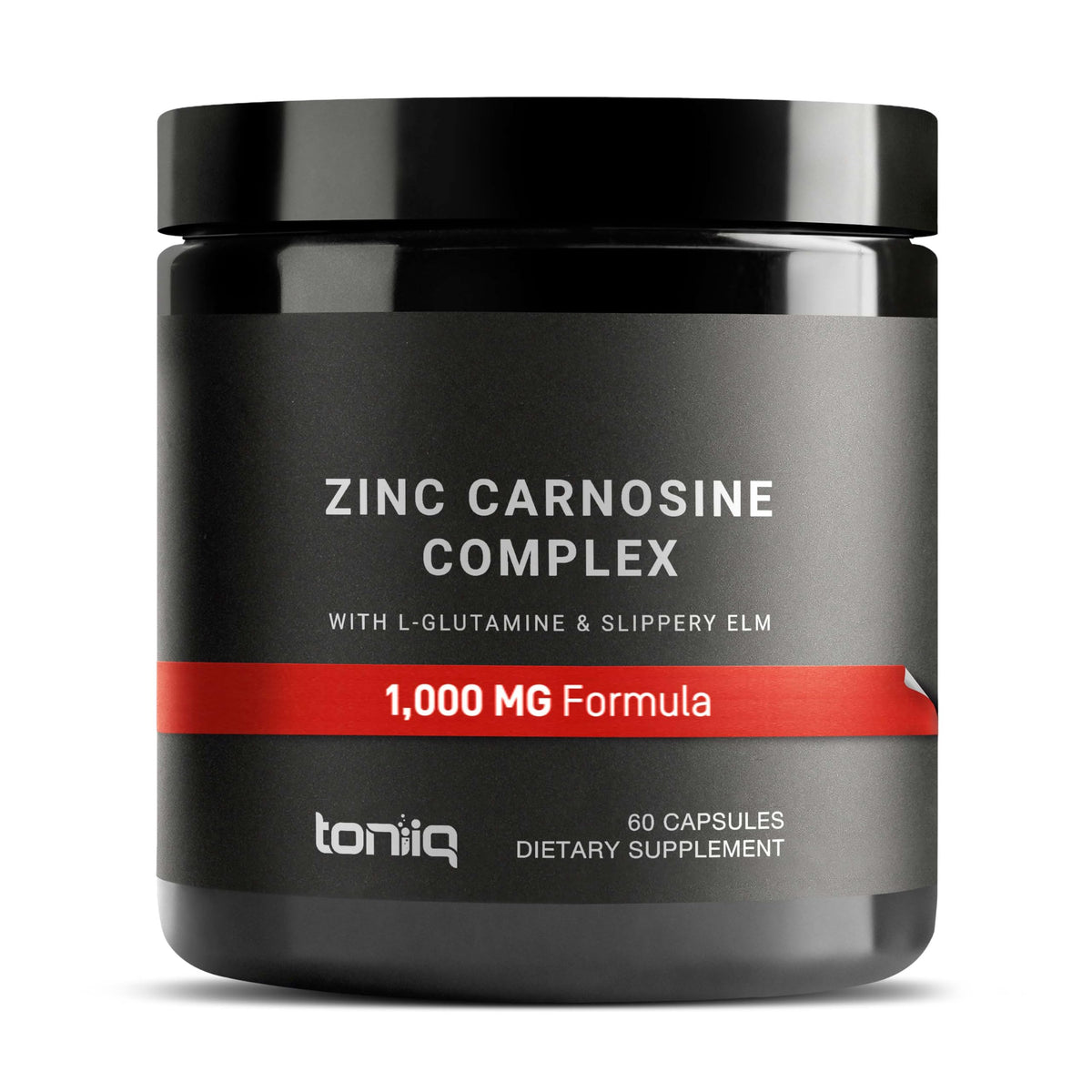 Toniiq Zinc Carnosine 1000mg gélules avant de l'emballage