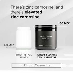 Toniiq Zinc Carnosine 1000mg gélules ouvertes avec contenu