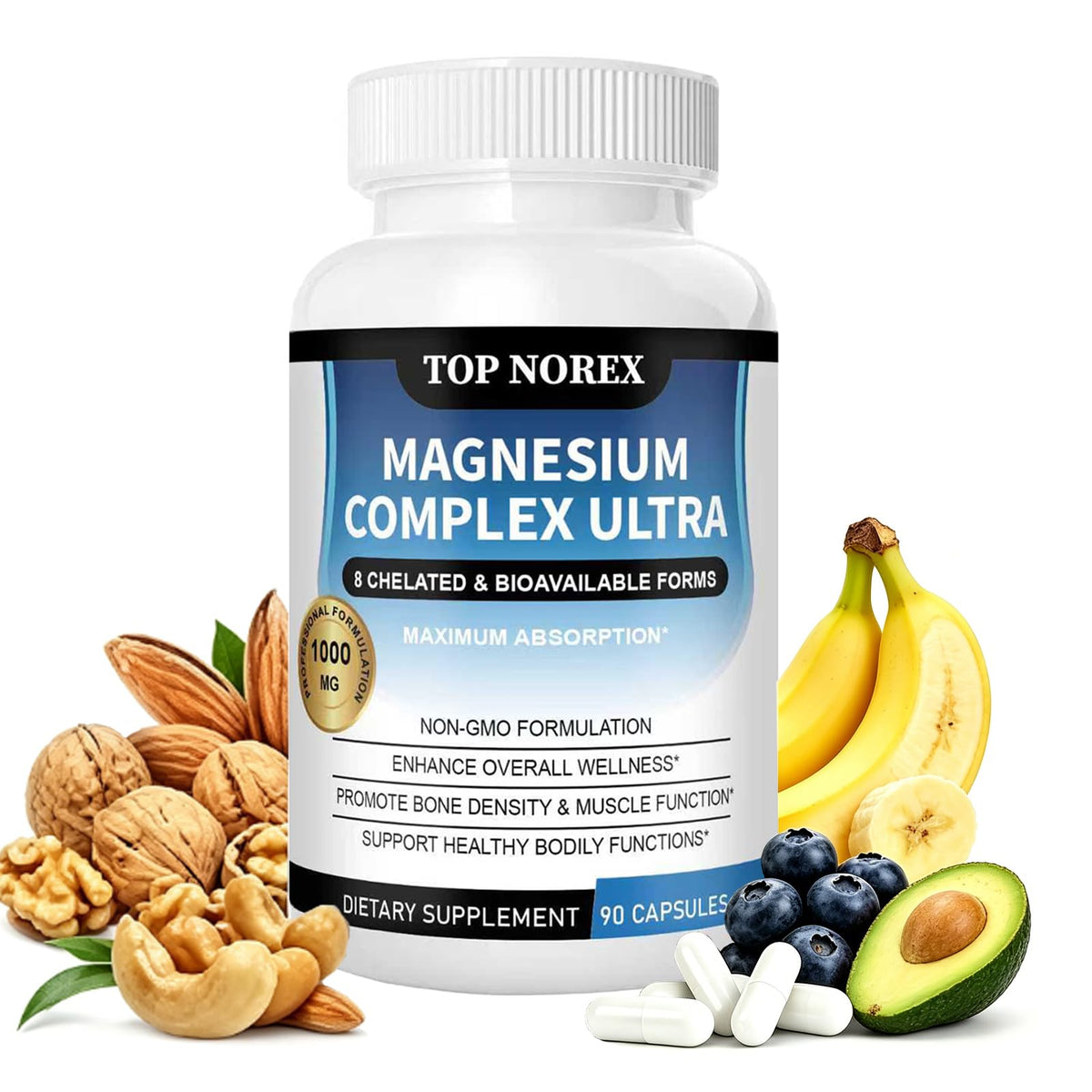 Top Norex Complexe de Magnésium Ultra 1000mg - vue de face