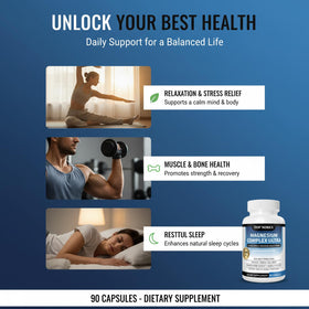 Top Norex Complexe de Magnésium Ultra - capsules dans un bol