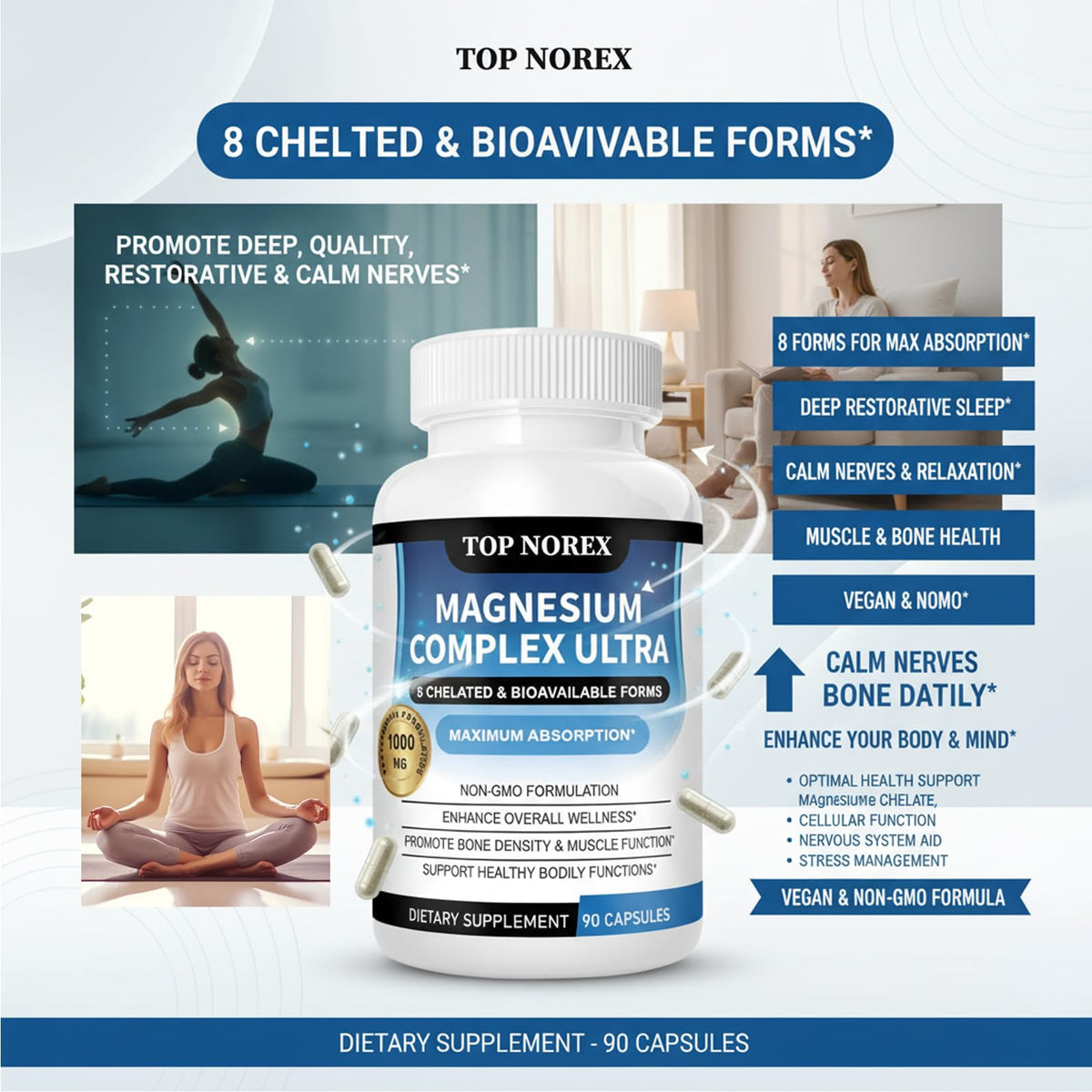 Top Norex Complexe de Magnésium Ultra - capsules individuelles