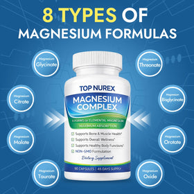 Top Nurex Complexe Magnésium 1000 mg capsules ouvertes sur une surface