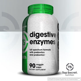 Top Secret Nutrition Enzymes daily - vue arrière du flacon