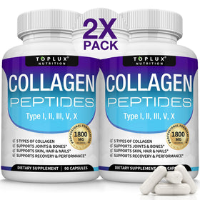 Toplux Collagène Multi Peptides 1800 mg gélules avant