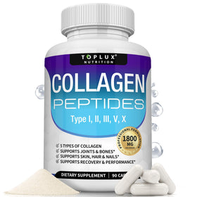 Toplux Collagène Multi-Peptides 1800 mg gélules vue de face