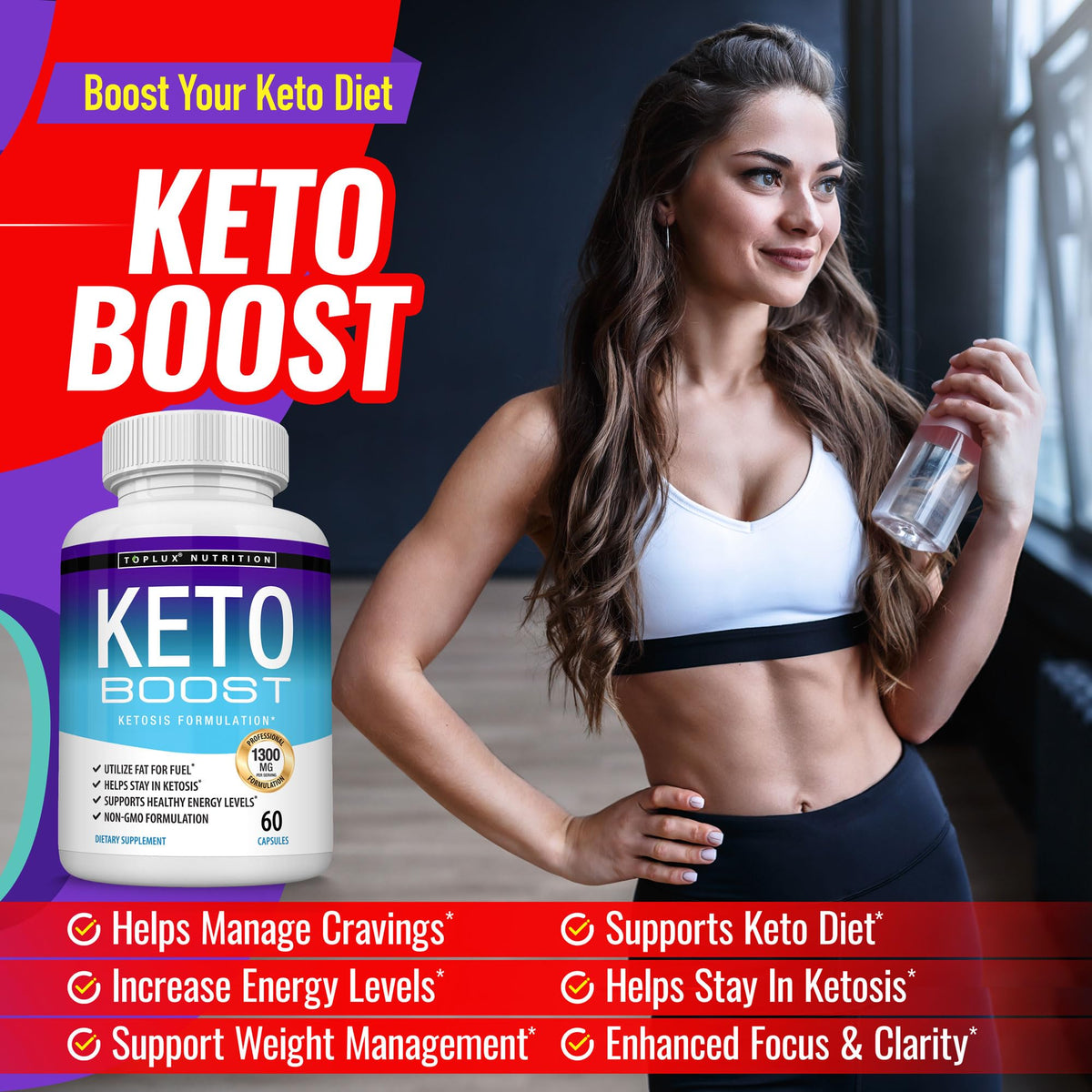 Toplux Complément Alimentaire 1300mg 7-Keto emballage