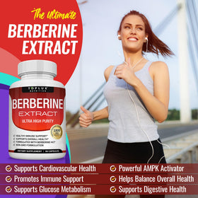 Toplux Complément Alimentaire Berbérine 1800mg avec capsules sur une table