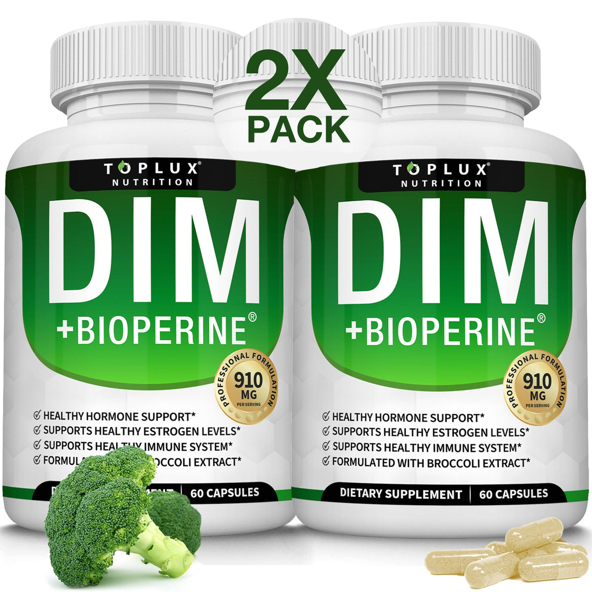 Toplux Complément Alimentaire DIM 910mg 60 Capsules vue de face