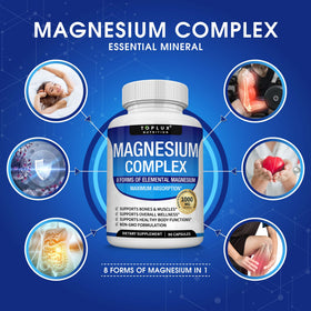 Toplux Magnesium Complex 1000mg bottle packaging