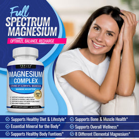 Toplux Magnesium Complex 1000mg capsule side view