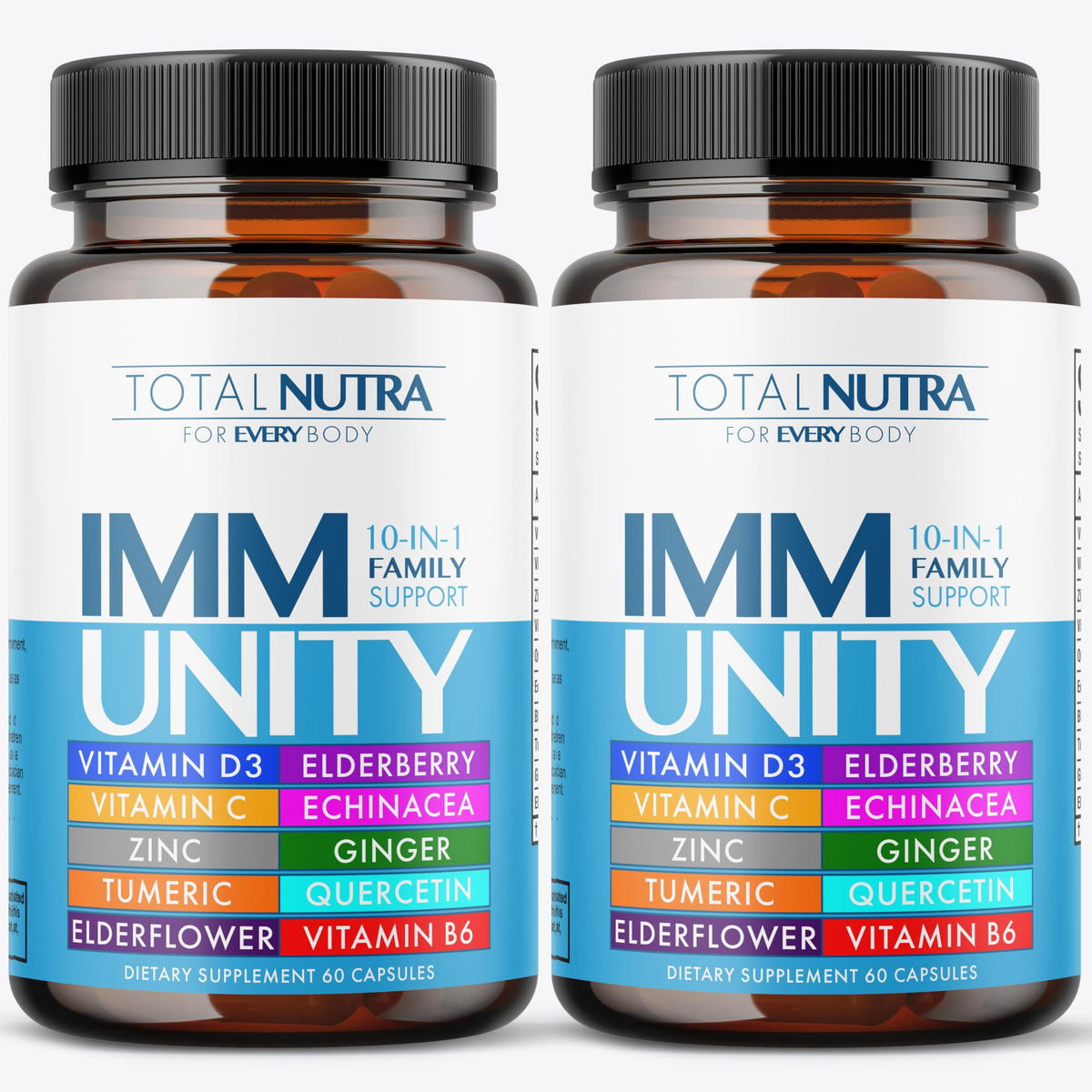 Total Nutra 10 en 1 complément alimentaire 60 capsules vue avant