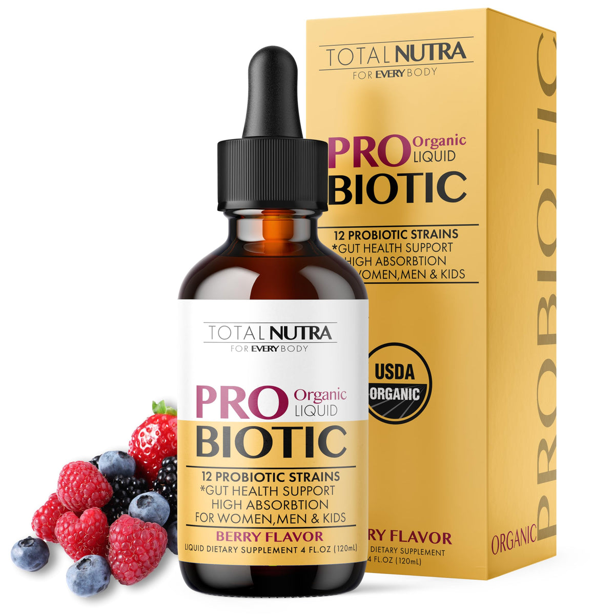 Total Nutra Probiotiques Liquides 259g vue de face