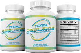Total Resurge Complément Alimentaire Sommeil 120 Capsules sur un fond naturel