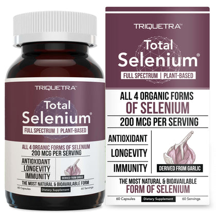 Total Selenium Triquetra Health 200 mcg gélules végétales avant