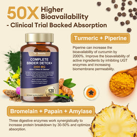 Totaria 2000MG Détox capsules sur une surface en bois