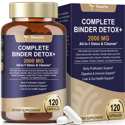 Totaria 2000MG Détox complément alimentaire 120 capsules vue de face