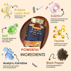 Totaria Acide Alpha-Lipoïque 600mg 120 capsules arrière