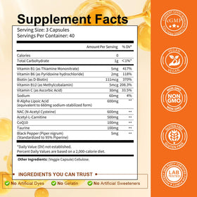 Totaria Acide Alpha-Lipoïque 600mg 120 capsules avec mesure