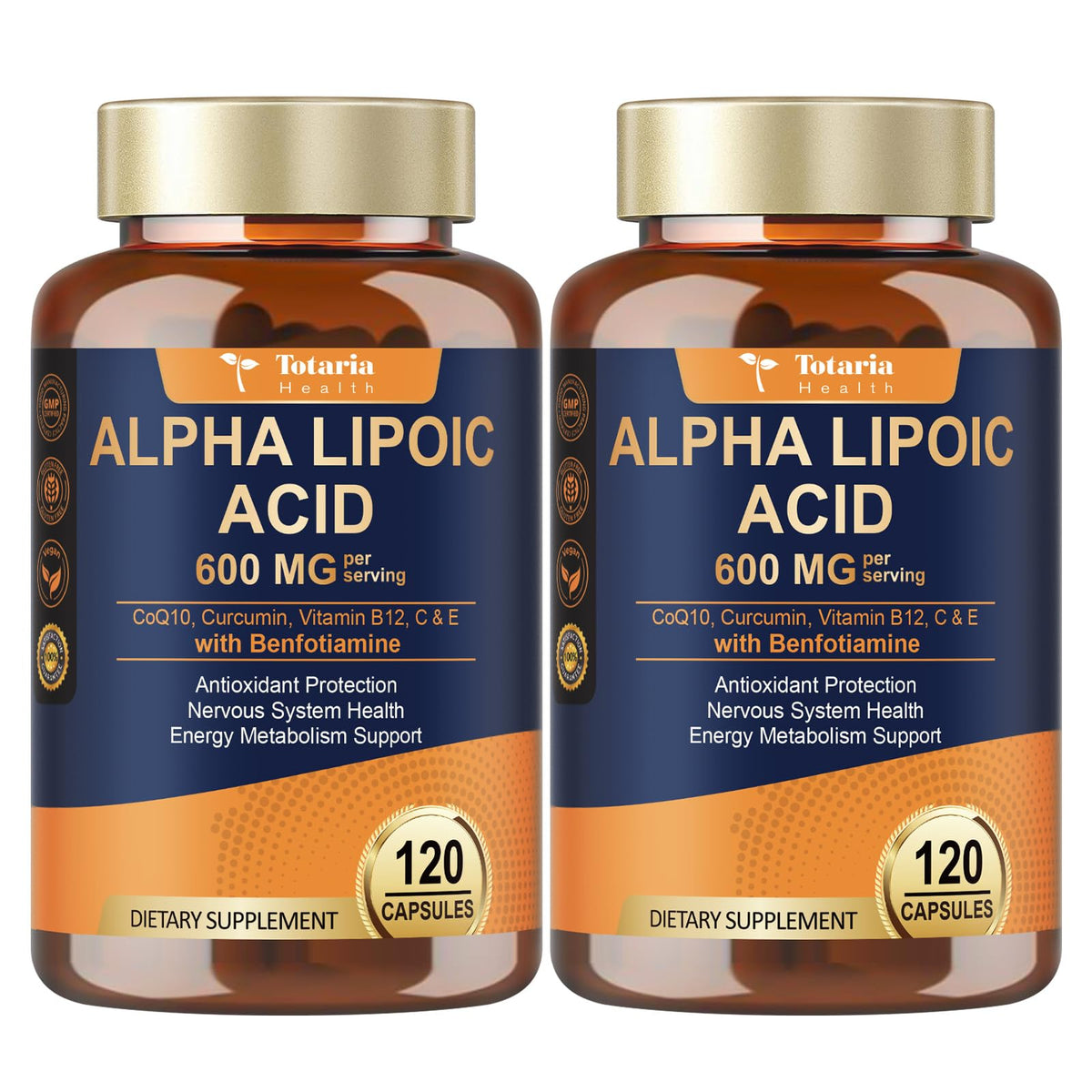 Totaria Acide Alpha-Lipoïque 600mg avec Benfotiamine 300mg - vue avant