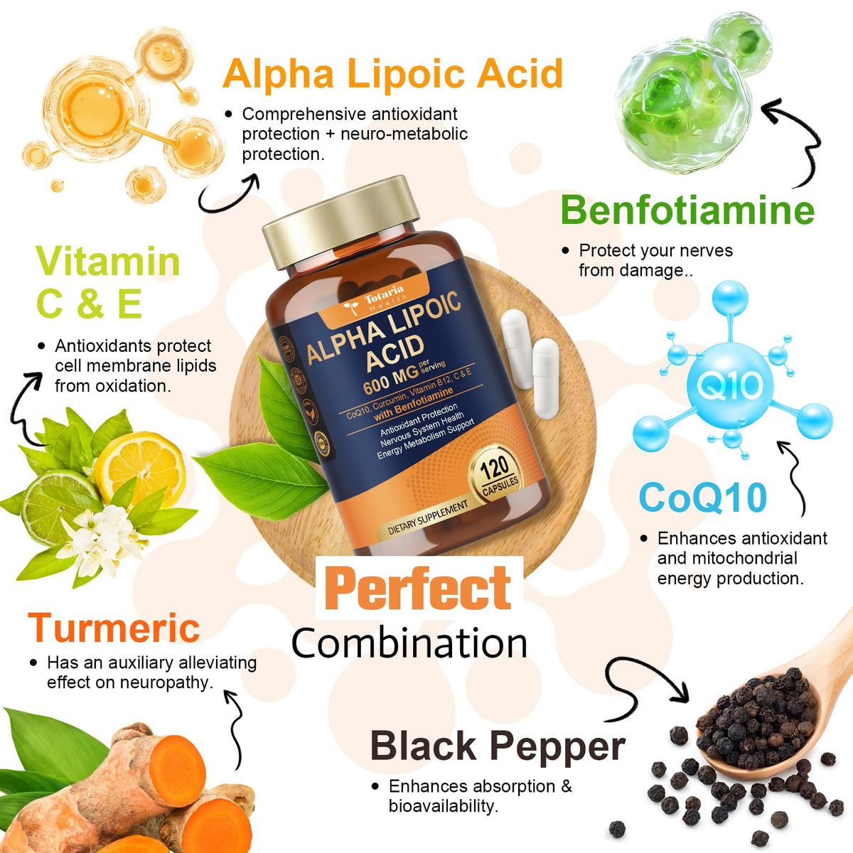 Totaria Acide Alpha-Lipoïque 600mg - capsules dans leur emballage