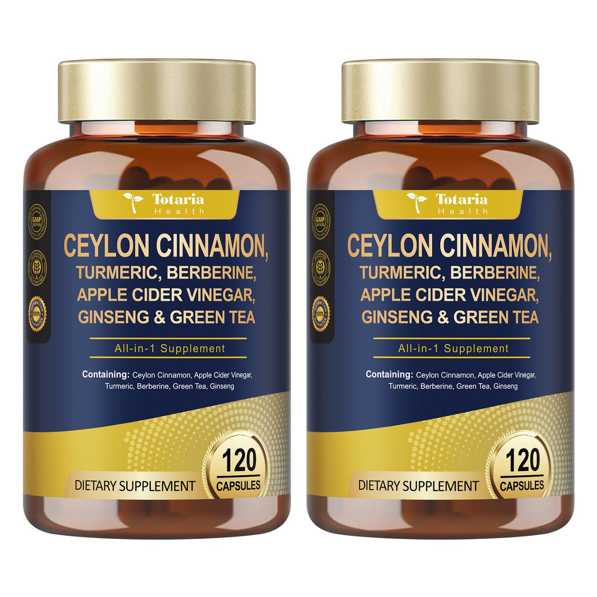 Totaria capsules de cannelle Ceylan 18-en-1 vue de face
