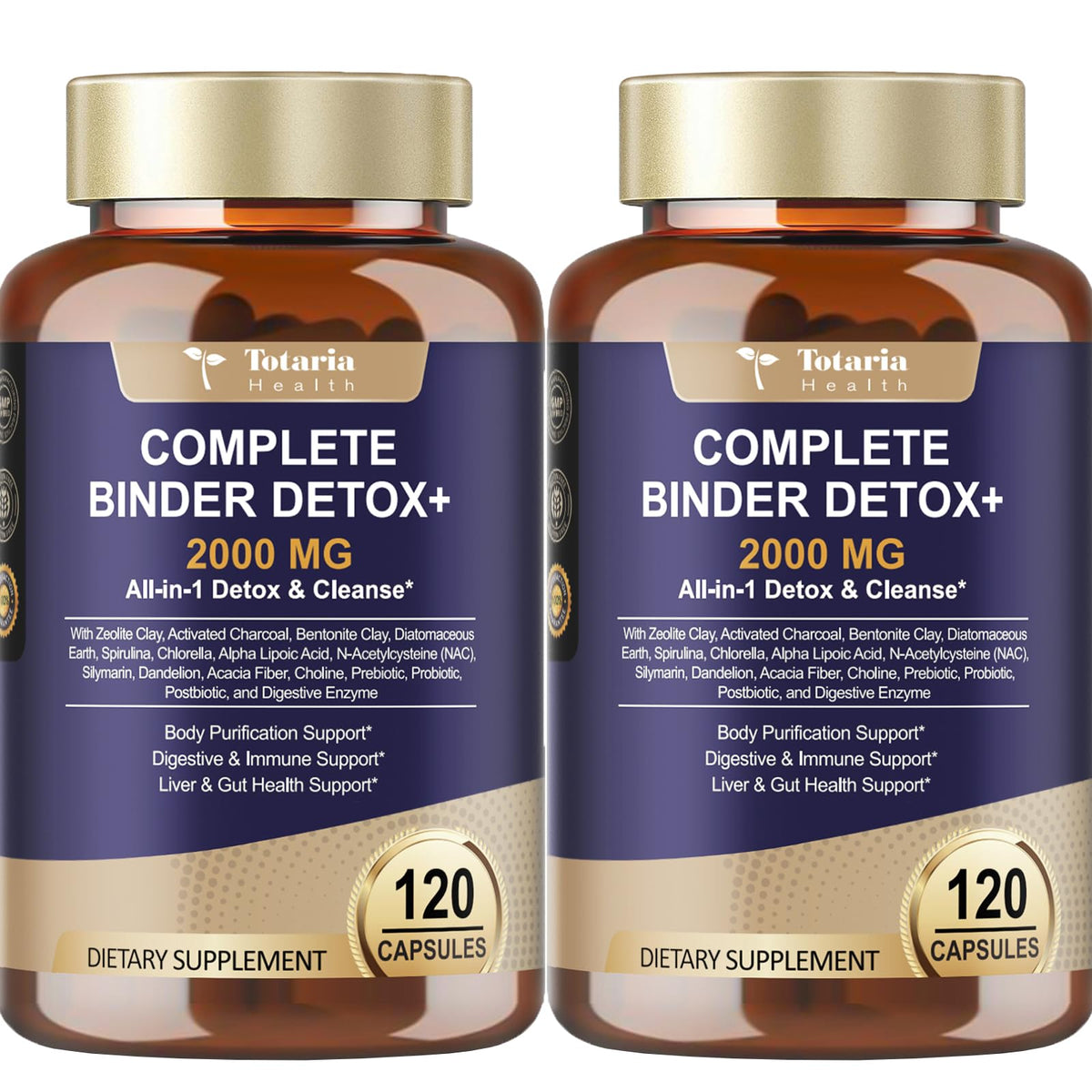Totaria Complément Alimentaire Détox 2000MG 240 Capsules vue de face