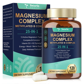 Totaria Complément Alimentaire Magnésium 25-en-1 120 capsules végétales vue de face