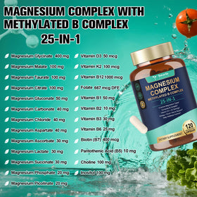 Totaria Complément Alimentaire Magnésium 25-en-1 120 capsules végétales vue arrière
