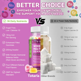 Totaria Gummies Multivitamines Femmes en format de gummies