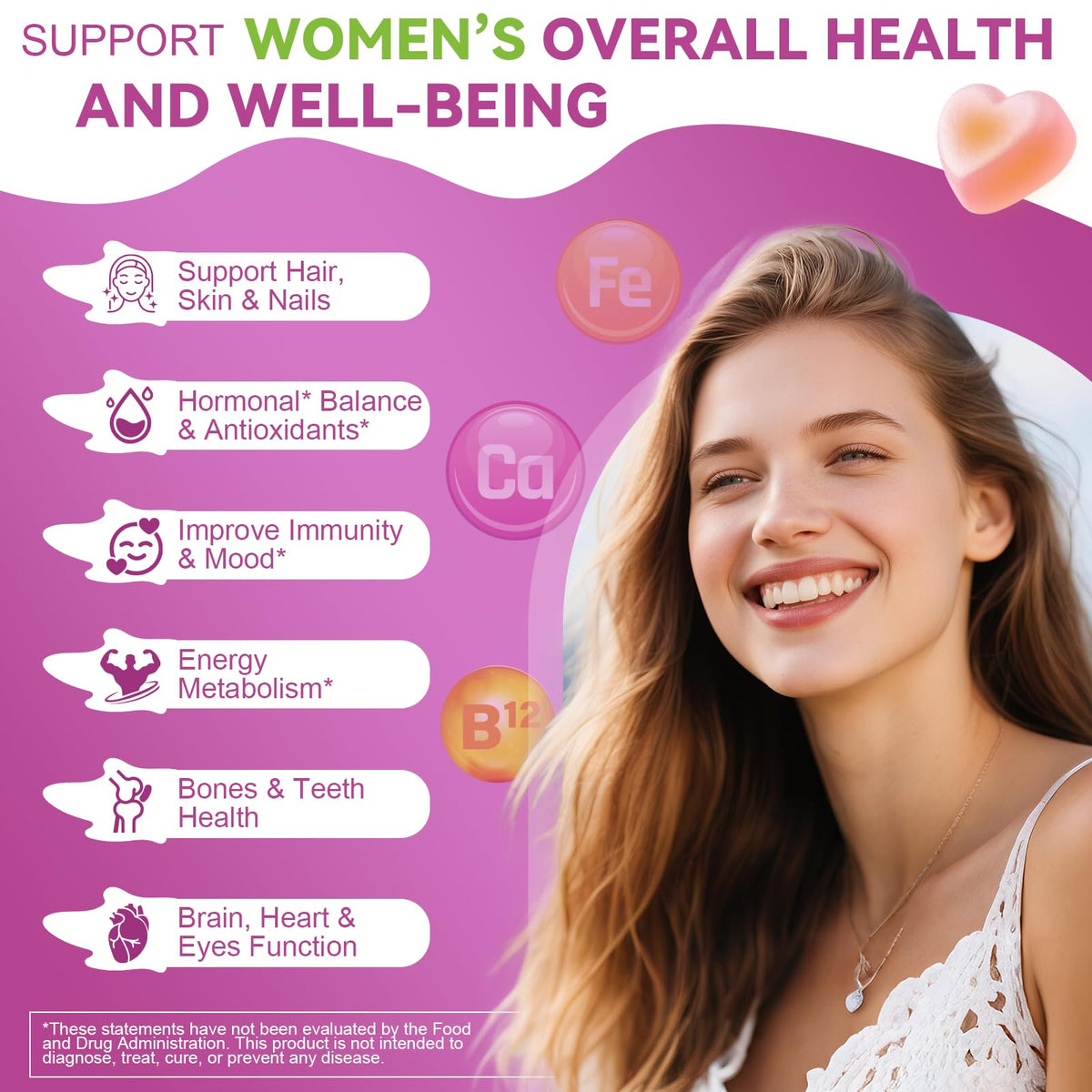 Totaria Gummies Multivitamines Femmes vue arrière de la boîte