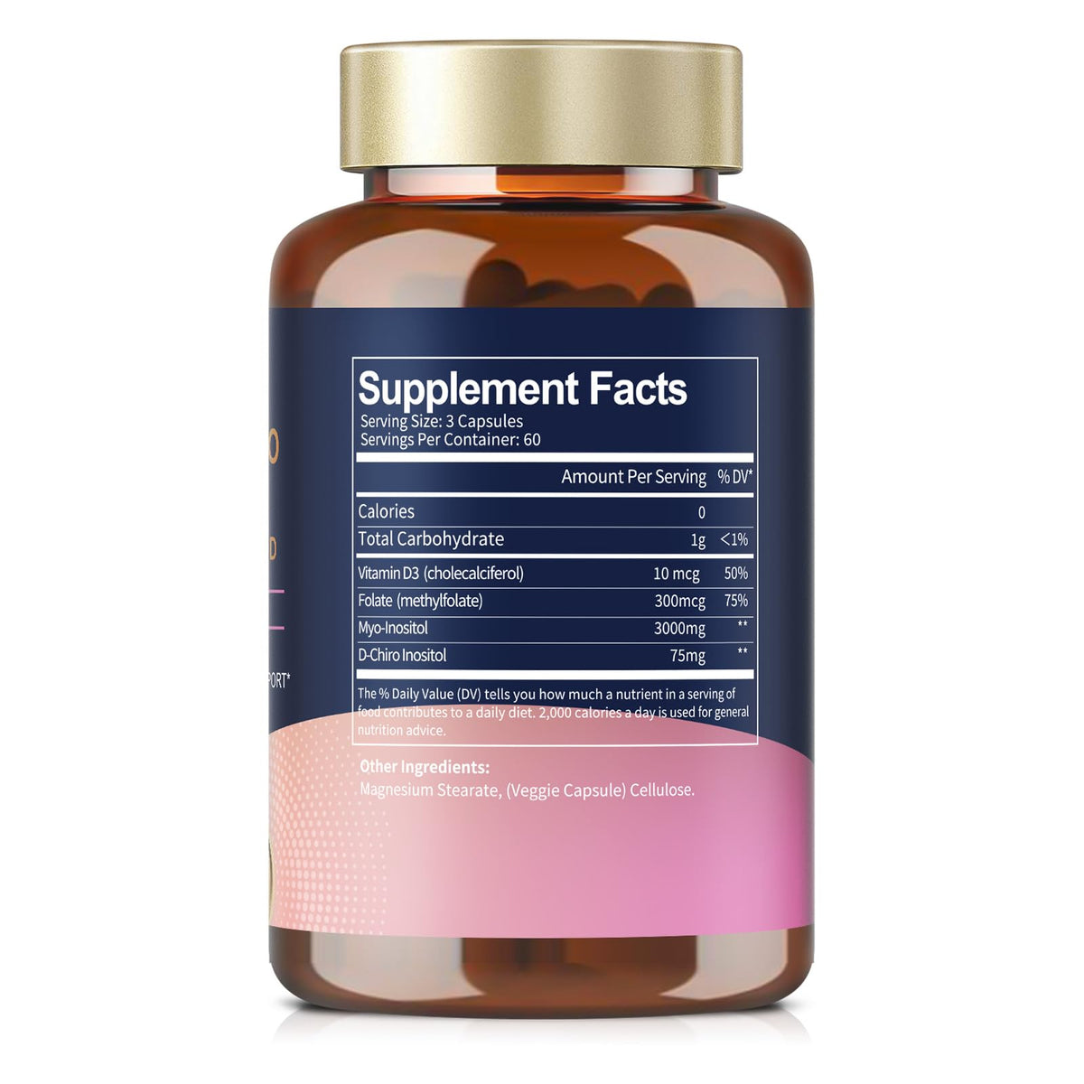 Totaria Inositol 40:1 capsules montrant le dosage dans la main