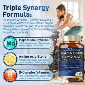 Totaria Magnésium Glycinate 1000mg 120 capsules avec ingrédients