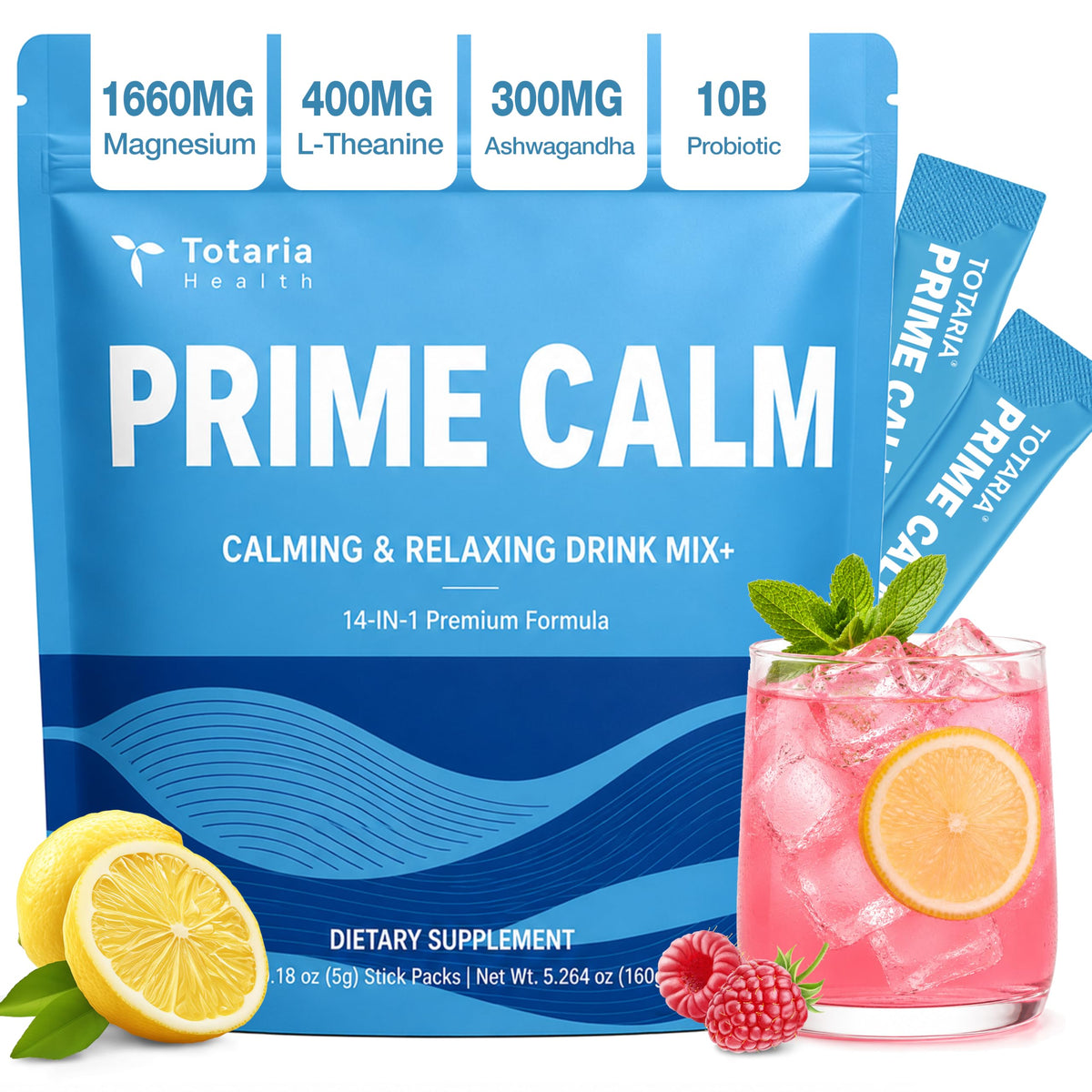 Totaria PrimeCalm Mélange à Boire 200g vue de face