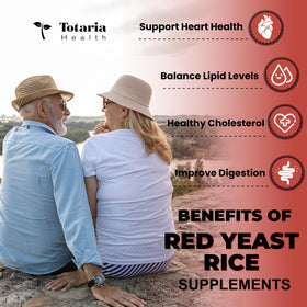 Totaria riz rouge 2000mg CoQ10 100mg gélules et ingrédients