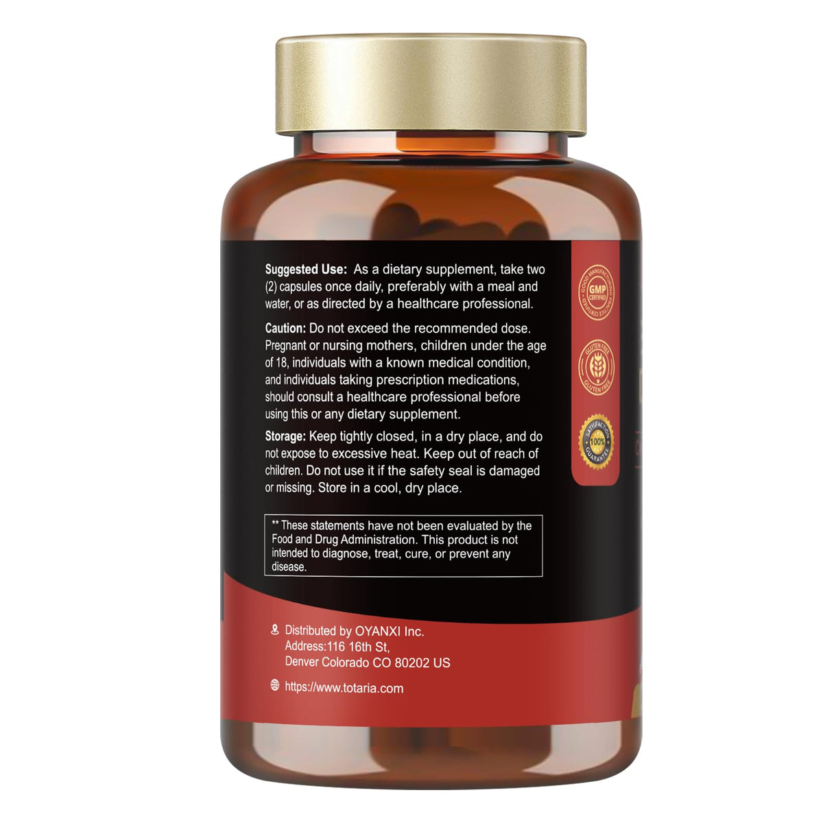 Totaria riz rouge 2000mg CoQ10 100mg ingrédients naturels