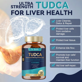 Totaria TUDCA 1200mg avec une cuillère pour dosage