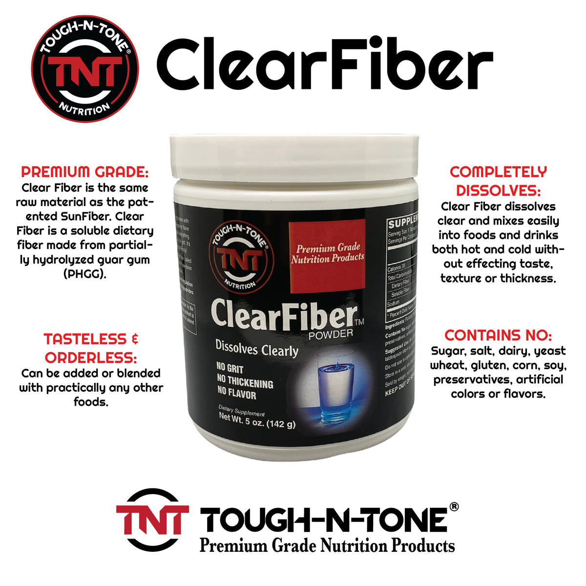 TOUGH-N-TONE ClearFiber Poudre 349g dans un smoothie