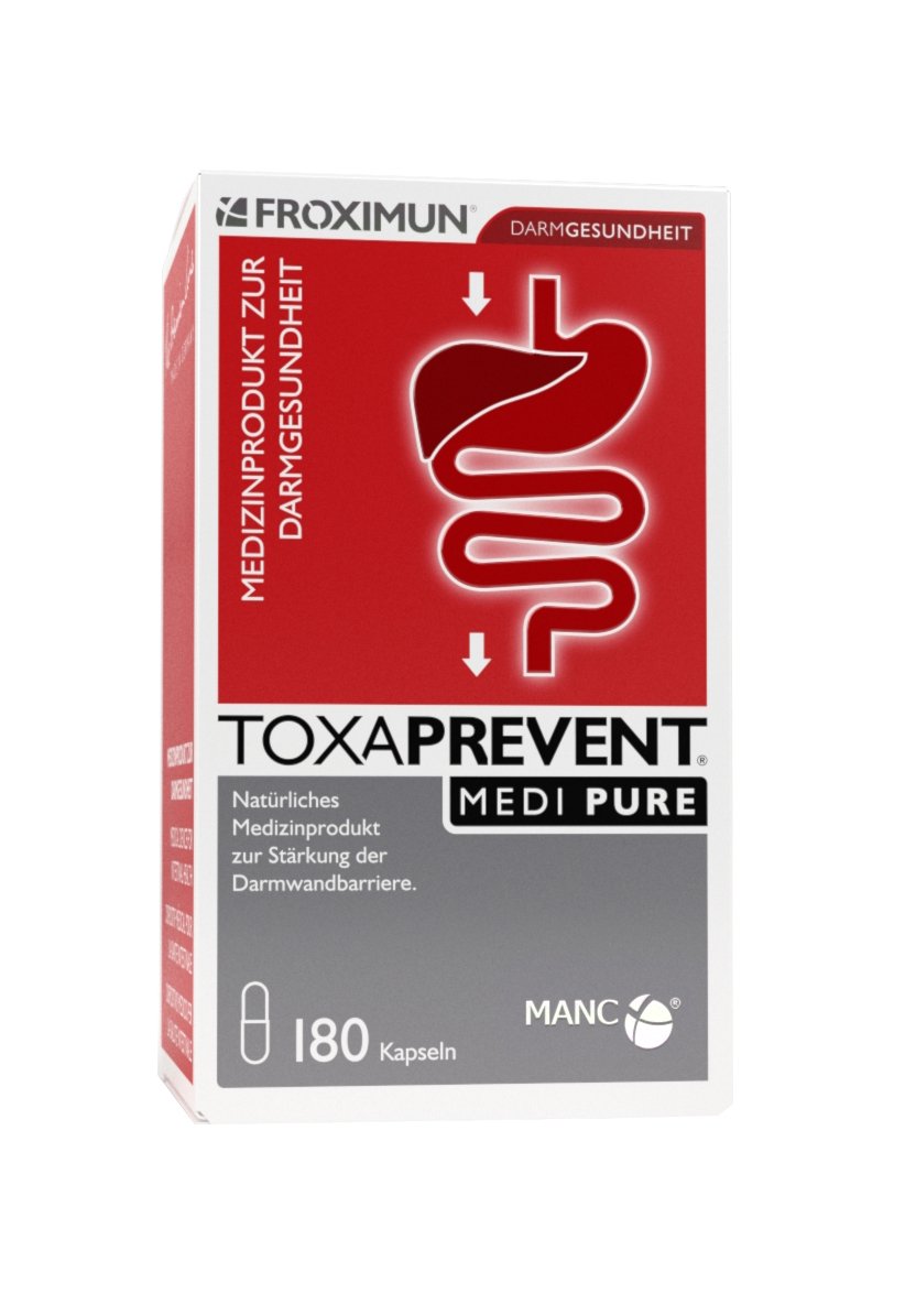 Toxaprevent 180 capsules en bouteille vue de face