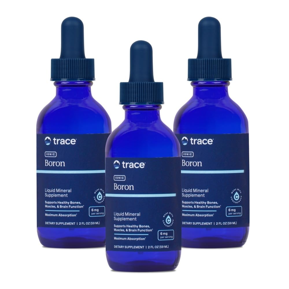Trace Minerals Boron Liquide 6 mg 3 Pack, vue avant