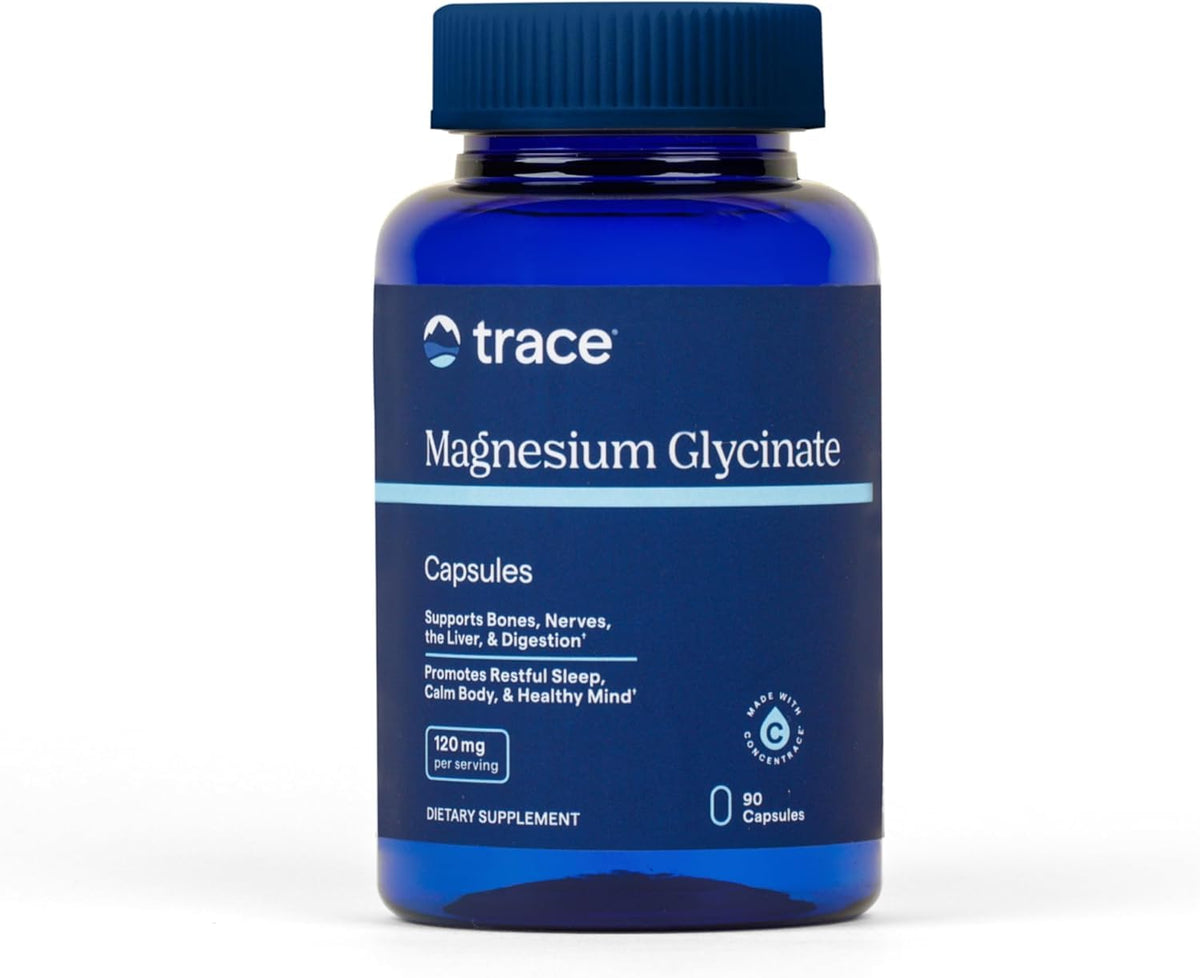 Trace Minerals Capsules de Magnésium Glycinate 120 mg, flacon avant