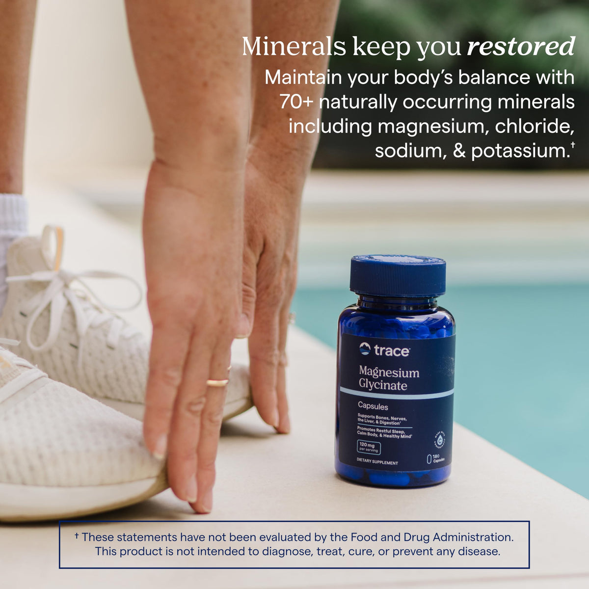 Trace Minerals Capsules de Magnésium Glycinate 120 mg, prise de capsules