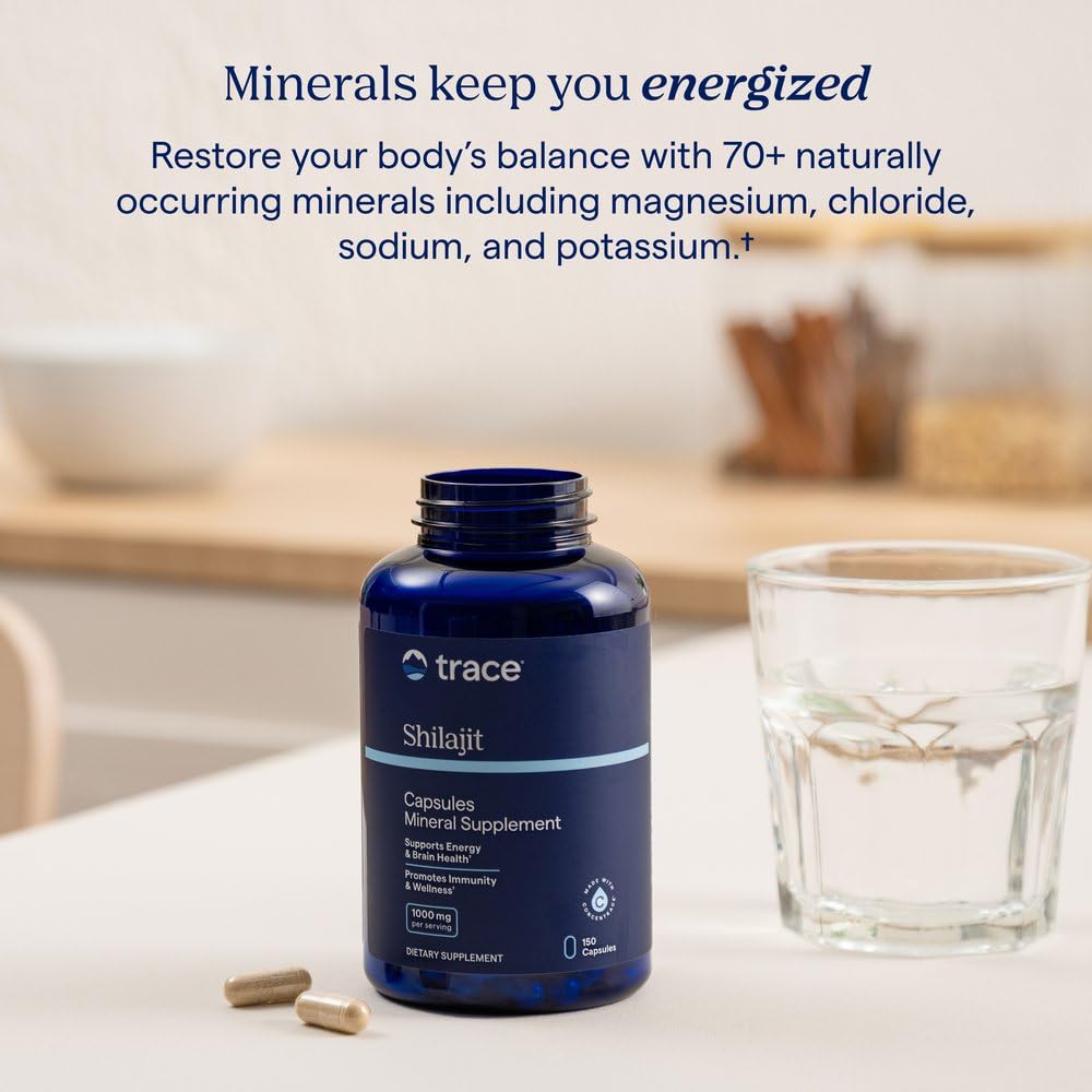 Trace Minerals Capsules de Shilajit, dosage recommandé sur l'étiquette