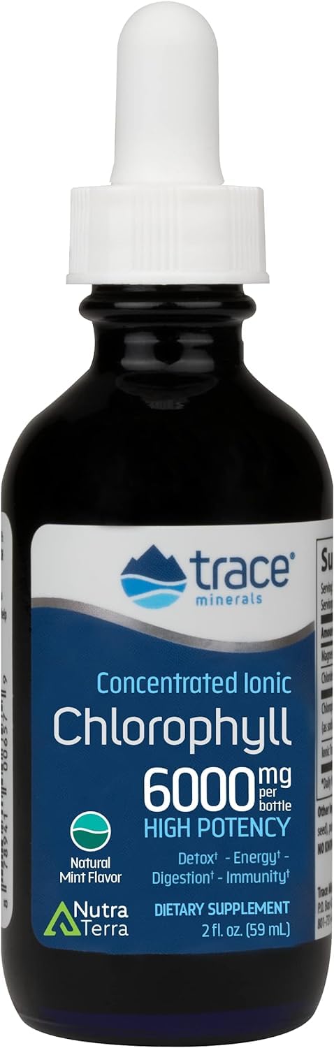 Trace Minerals Complément Alimentaire Chlorophylle 60 ml Menthe Naturelle vue de face