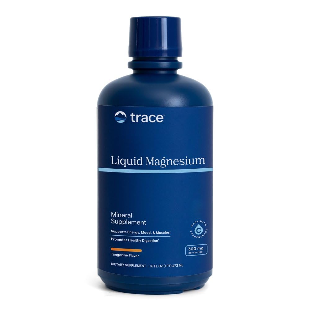 Trace Minerals Complément Alimentaire Magnésium Liquide 300 mg Tangerine devant
