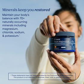 Trace Minerals Complément de magnésium sur une table en bois