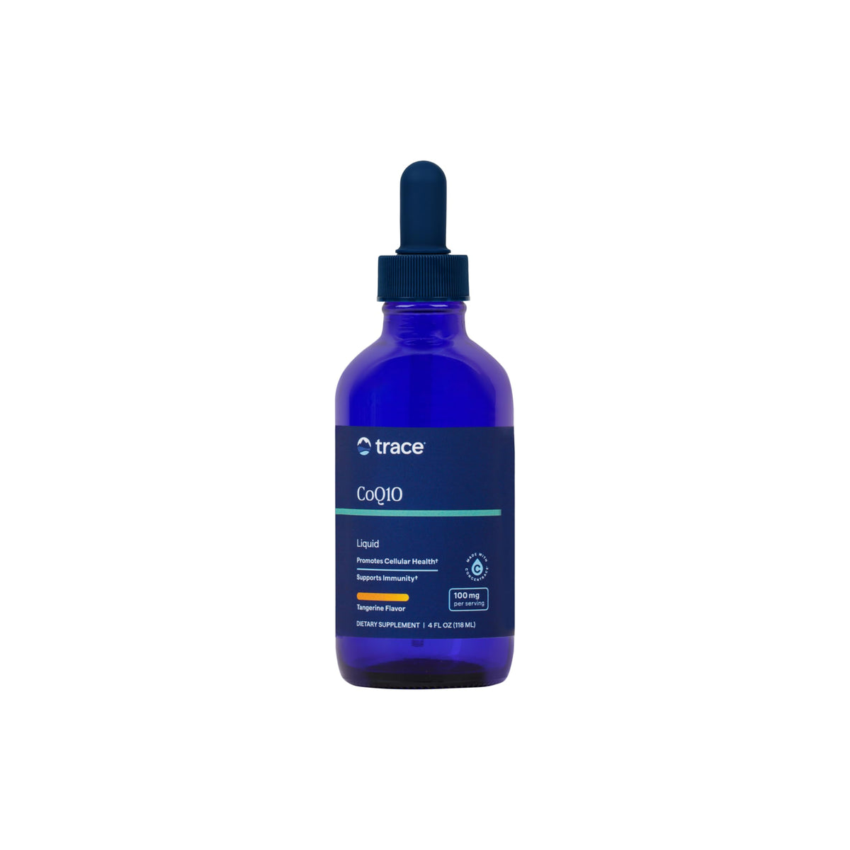 Trace Minerals Complément Liquide CoQ10 100 mg 4 oz vue avant