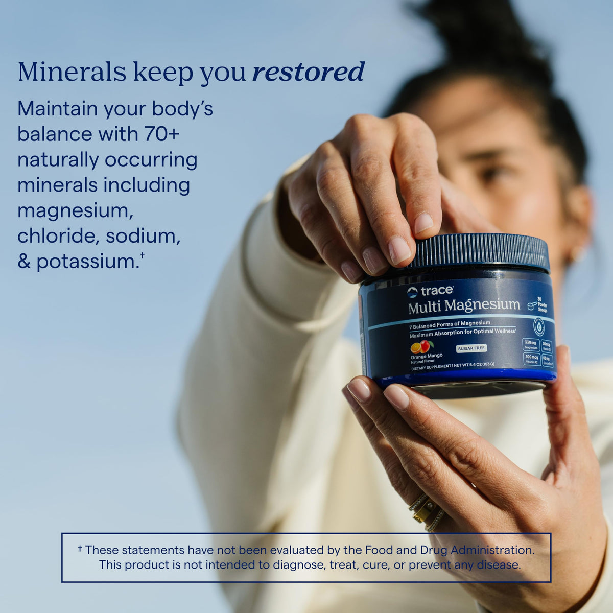 Trace Minerals Complex de Magnésium en Poudre, mélange dans un shaker